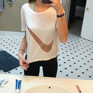 Rose Gold Nike Swoosh Tee